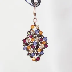 Hook pierces - Rose Gold filled 14K - Earrings Rhombus Malvina - Hook pierces - Rose Gold filled 14K - Rose Gold filled 14K